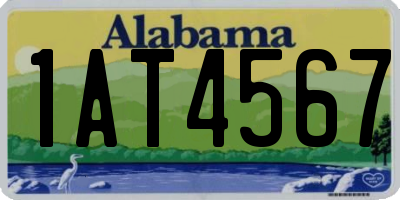AL license plate 1AT4567