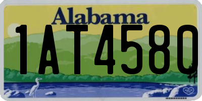 AL license plate 1AT4580