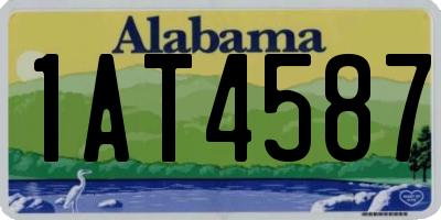 AL license plate 1AT4587