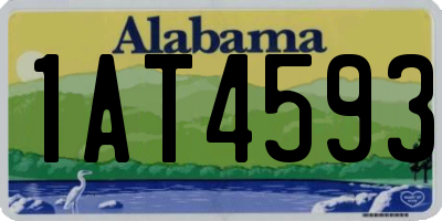 AL license plate 1AT4593
