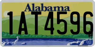 AL license plate 1AT4596