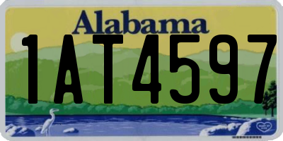 AL license plate 1AT4597