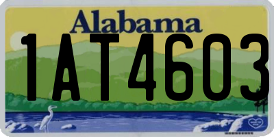 AL license plate 1AT4603