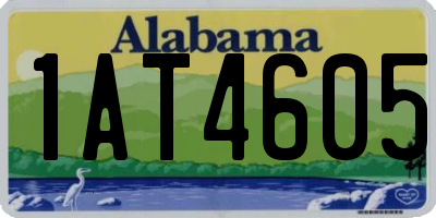 AL license plate 1AT4605