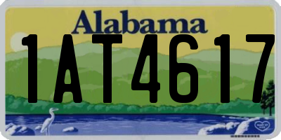 AL license plate 1AT4617