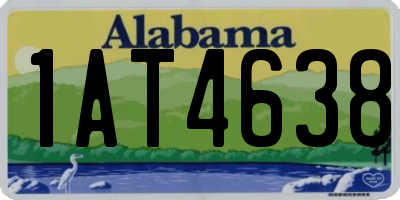 AL license plate 1AT4638
