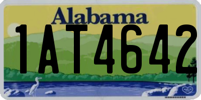 AL license plate 1AT4642