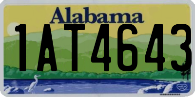 AL license plate 1AT4643