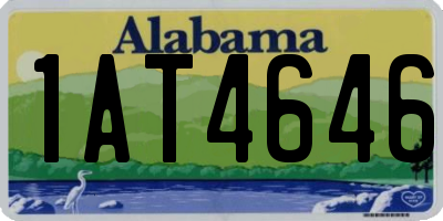 AL license plate 1AT4646