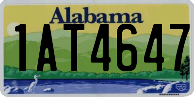 AL license plate 1AT4647