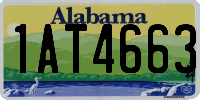 AL license plate 1AT4663