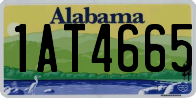 AL license plate 1AT4665
