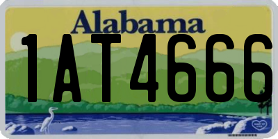 AL license plate 1AT4666