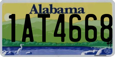 AL license plate 1AT4668