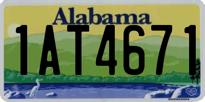 AL license plate 1AT4671