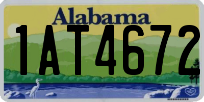 AL license plate 1AT4672