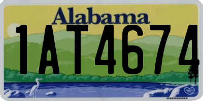 AL license plate 1AT4674