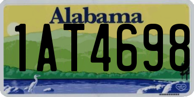 AL license plate 1AT4698