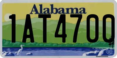 AL license plate 1AT4700