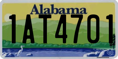 AL license plate 1AT4701