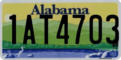 AL license plate 1AT4703