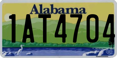 AL license plate 1AT4704