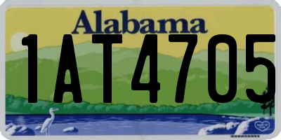 AL license plate 1AT4705