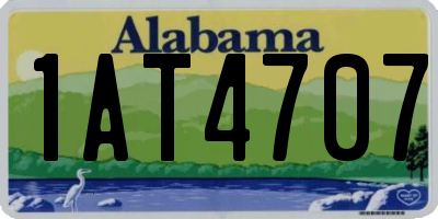 AL license plate 1AT4707