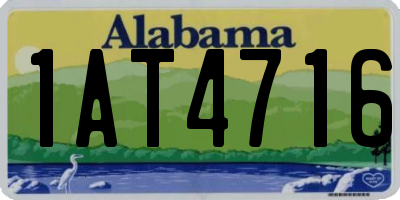 AL license plate 1AT4716