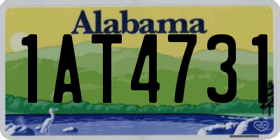 AL license plate 1AT4731