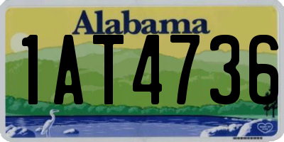 AL license plate 1AT4736