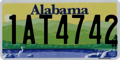 AL license plate 1AT4742