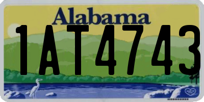AL license plate 1AT4743