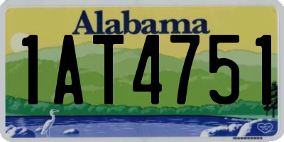 AL license plate 1AT4751