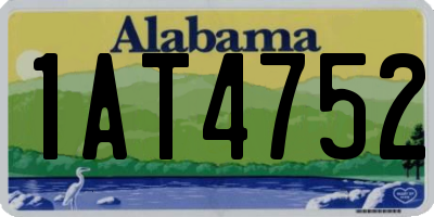 AL license plate 1AT4752