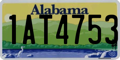 AL license plate 1AT4753