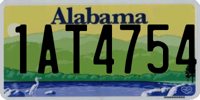AL license plate 1AT4754
