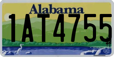 AL license plate 1AT4755