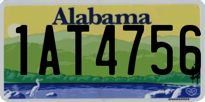 AL license plate 1AT4756