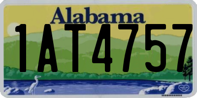 AL license plate 1AT4757