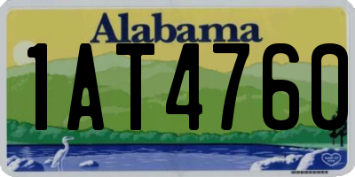 AL license plate 1AT4760