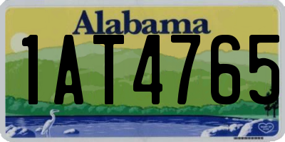AL license plate 1AT4765