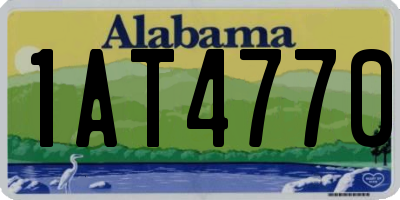 AL license plate 1AT4770