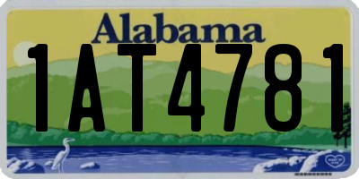 AL license plate 1AT4781