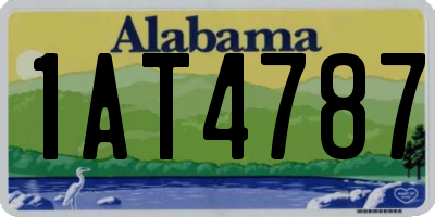 AL license plate 1AT4787