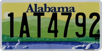 AL license plate 1AT4792