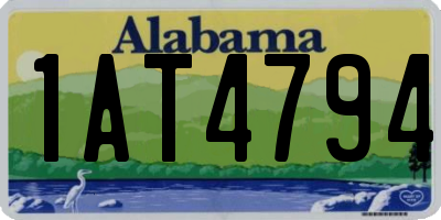 AL license plate 1AT4794