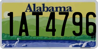 AL license plate 1AT4796