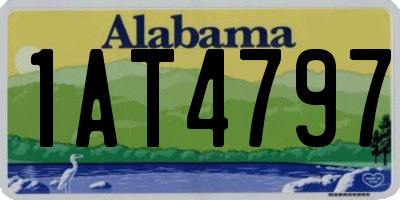 AL license plate 1AT4797