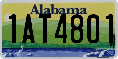 AL license plate 1AT4801